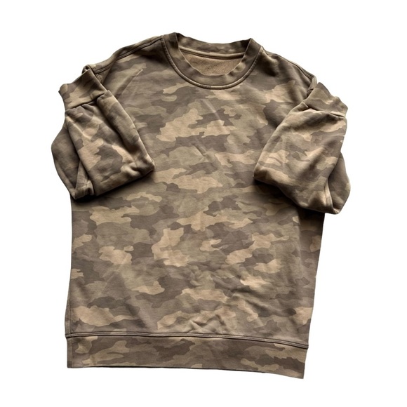 Lululemon Perfectly Oversized Crew Heritage 365 Camo Beige Multi Size M - Picture 6 of 11